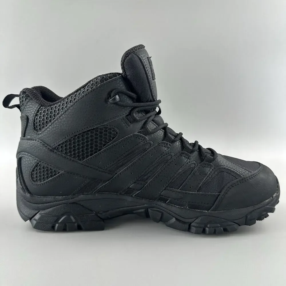 Merrell Moab 2 Mid Tactical Men Size 10.5 Black Waterproof Vibram Boots J15853